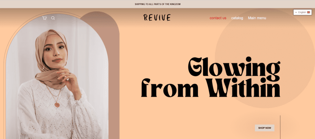 متجر Revive - تصميم متجر إلكتروني